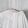 Firana biało, szampańska z szyfonu zdobiona szampańskim nadrukiem 140x250 cm przelotka MISSY