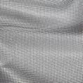 Zasłona szyta na taśmie 5 cm CLAIRE popielata z eleganckiej tkaniny w drobny geometryczny wzór Italissima Eva Minge