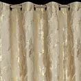 Zasłona beżowa z lśniącą przecierką w kolorze złota z welwetu 140x250 cm przelotka MELODY