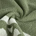 Ręcznik kąpielowy 50x90 cm bawełniany kolor miętowy zdobiony motywem geometrycznym KALANI