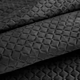 Narzuta welwetowa czarna 170x210 cm pikowana w geometryczny wzór metodą hot press DIMON