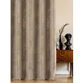 Zasłona szyta na taśmie 5 cm jasnobrązowa z miękkiej w dotyku tkaniny szenilowej