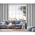Zasłona srebrna w stylu eko 140x250 cm przelotka - SOLANA