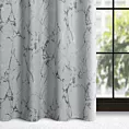 Zasłona jasnoszaro, grafitowa z marmurkowym wzorem, welwetowa 140x250 cm przelotka - WERA