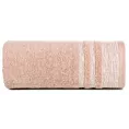 Ręcznik kąpielowy 50x90 cm bawełniany kolor pudrowy róż z ozdobną bordiurą 500 g/m2 MERY