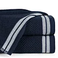 Ręcznik kąpielowy 50x90 cm bawełniany kolor granatowy w pasy 500 g/m2 MADLEN