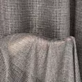 Firana szyta na taśmie 5 cm popielato złocista z delikatnej siateczki przetykanej błyszczącą, lureksową nicią wykończona obciążnikiem