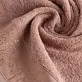 Ręcznik kąpielowy 50x90 cm bawełniany kolor pudrowy z żakardową bordiurą 500 g/m2 RITA