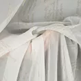 Firana biało, szampańska szyfonowa z nadrukiem przecierki 140x270 cm taśma ASTRA