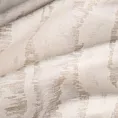 Zasłona szyta na taśmie 5 cm CROWN3 kremowo złocista z eleganckiej tkaniny z nieregularnym wzorem i delikatnie błyszczącą nicią