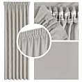 Zasłona ciemnobeżowa z tkaniny welurowej 140x240 cm taśma - Dora