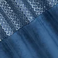 Zasłona granatowo, srebrna z lśniącego welwetu z aplikacja z cekinów 140x250 cm przelotka - MARGOT
