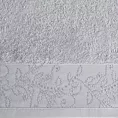 Ręcznik kąpielowy 50x90 cm bawełniany kolor srebrny z żakardową bordiurą 500 g/m2 RITA