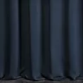 Zasłona szyta na taśmie 5 cm granatowa z gładkiej tkaniny zaciemniającej typu dimout