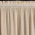 Zasłona beżowa zdobiona nicią szenilową z tkaniny szyfonowej 135x270 taśma - REINA - Eva Minge