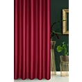 Zasłona szyta na taśmie 5 cm bordowa z gładkiej tkaniny zaciemniającej typu dimout wykończona obciążnikiem
