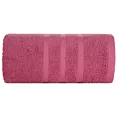 Ręcznik kąpielowy 100x150 cm bawełniany kolor ciemnoróżowy z ozdobną bordiurą 500 g/m2 MILO