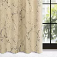 Zasłona kremowo, grafitowa z marmurkowym wzorem, welwetowa 140x250 cm przelotka - WERA