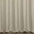 Zasłona szyta na tunelu beżowa z tkaniny w stylu eko i efektem melanżu