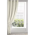 Zasłona welwetowa kremowa, troczek w zestawie 140x270 cm przelotka - ANTARA