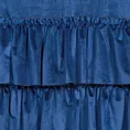 Zasłona welwetowa granatowa zdobiona falbanami 140x250 taśma - CHARLOTTE 1