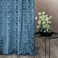 Zasłona welwetowa granatowa ze srebrnym wzorem 135x250 cm przelotka - MANDI