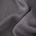 Firana szyta na taśmie 5 cm grafitowa z półmatowej etaminy o luźnym splocie, wykończona obciążnikiem