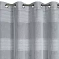 Firana srebrna zdobiona szenilowymi pasami 140x250 cm przelotka AGATA