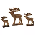 Figurka świąteczna  drewniany renifer w stylu eko