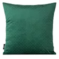 Poszewka na poduszkę 45x45 cm welwetowa kolor ciemnozielony zdobiona diamencikami ARIADNA