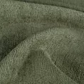 Zasłona szyta na taśmie 5 cm oliwkowa z miękkiej matowej tkaniny szenilowej o naturalnym splocie