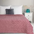 Koc 200x220 cm pudrowy róż z ozdobnym plecionym warkoczem Design 91