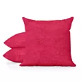Poszewka szyta DORA - HIT amarantowa z miękkiej tkaniny o welurowej strukturze