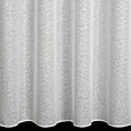 Tkanina firanowa z delikatnym połyskiem, wyraźnym splotem z efektem bukli, wykończona obciążnikiem