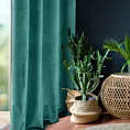 Zasłona ciemnoturkusowa z miękkiego welwetu 140x250 cm taśma - SUZANA
