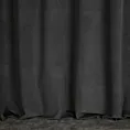 Zasłona szyta na taśmie 5 cm czarna z miękkiej strukturalnej tkaniny welwetowej