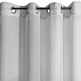 Firana szara z błyszczącą moherową nicią zdobiona falbanami 140x250 cm przelotka ARIANA DIVA LINE