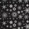 Pościel świąteczna 140x200 cm bawełniana kolor czarny, biały z motywem świątecznych gwiazdek ISLA