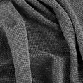 Poszewka szyta stalowa miękka, szenilowa tkanina o wyraźnym splocie i delikatnym połysku