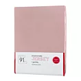 Prześcieradło jersey z gumką 90x200 cm z bawełny kolor pudrowy róż 125 g/m2 Design 91