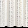 Zasłona biało, szampańska zdobiona nadrukiem geometrycznym 140x250 cm przelotka - SEMI