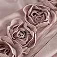 Zasłona pudrowa z welwetu zdobiona aplikacją 3D róż 140x270 cm taśma - ROSES Eva Minge
