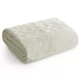 Narzuta kremowa 200x220 cm z geometrycznym wzorem wykonana techniką hot press ALARA 6 Design 91