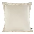 Poszewka na poduszkę 45x45 cm welwetowa kremowa z ozdobnymi brzegami RIA Diva Line