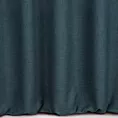 Zasłona szyta na taśmie 5 cm GEONOA granatowa z miękkiej tkaniny o naturalnym charakterze z widocznym ozdobnym splotem