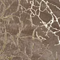 Koc 150x200 cm beżowo, złoty z błyszczącym nadrukiem marmurku GLAMO Design 91