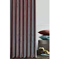 Zasłona szyta na flexach bordowa miękka, szenilowa tkanina o wyraźnym splocie i delikatnym połysku, mieniąca się w dwóch odcieniach
