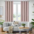Zasłona różowa z tkaniny welurowej 140x180 cm przelotka - Dora