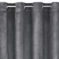 Zasłona grafitowa z miękkiego welwetu 140x250 cm przelotka - SUZANA