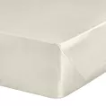 Prześcieradło gładkie bez gumki 180x210 cm z satyny bawełnianej kolor kremowy 125 g/m2 NOVA